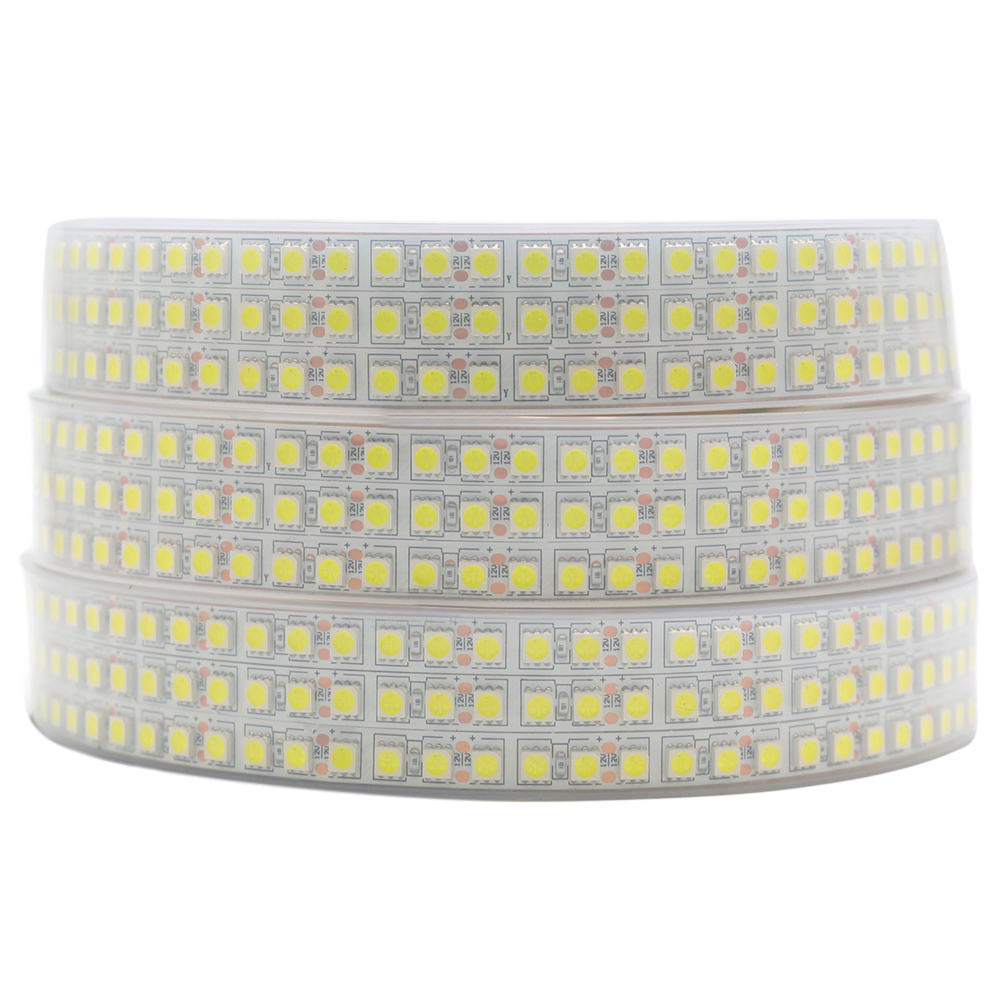 DC12/24V Triple Row 1800LEDs High Density SMD5050/5054 Optional Super Brightness 32mm Waterproof Flexible LED Strip Light 16.4ft Per Reel By Sale